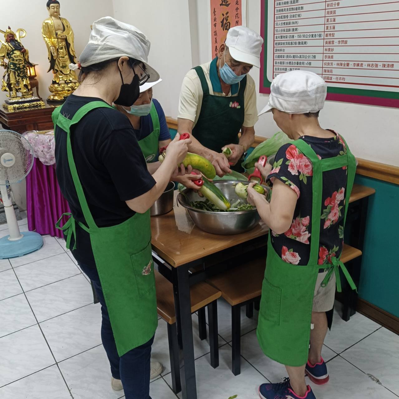 正德愛心廚房餐點分裝紀錄