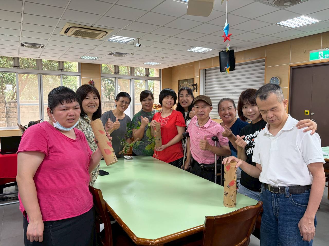 院生與志工一起動手做的溫暖過程